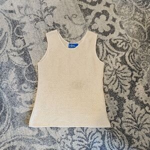 Women's Cream Sleeveless Top